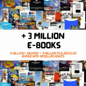 3 Million eBooks Mega Bundle Plr Mrr, Resellable Ebooks, Plr Ebooks Passive Income, Financial EbooksPLR & MRR Rights