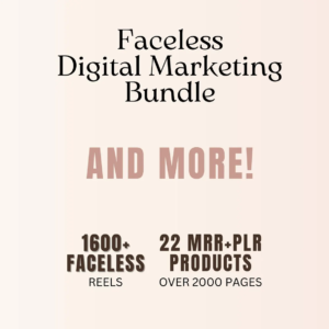 22 Faceless Digital Marketing MRR Products, Faceless Marketing, DFY, Master Resell Rights PLR & MRR Rights