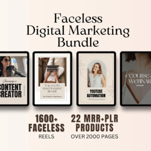 22 Faceless Digital Marketing MRR Products, Faceless Marketing, DFY, Master Resell Rights PLR & MRR Rights