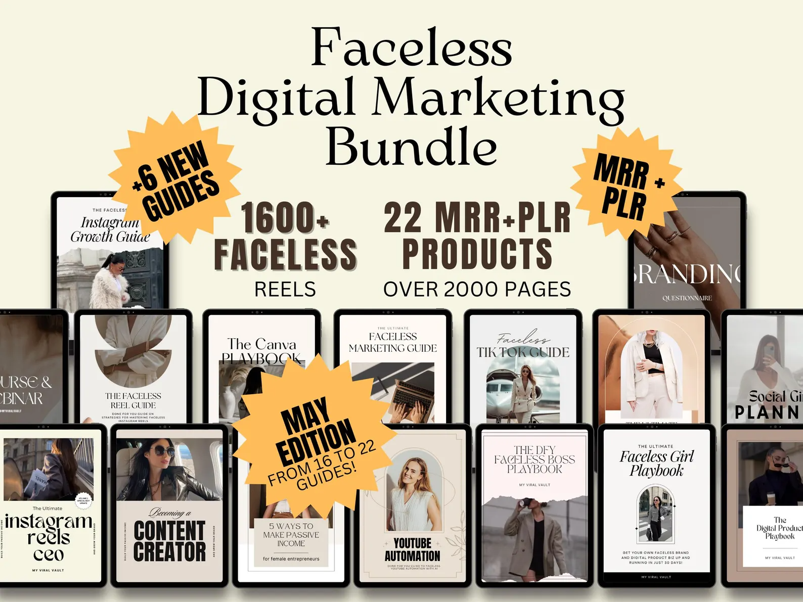 22 Faceless Digital Marketing MRR Products, Faceless Marketing, DFY, Master Resell Rights PLR & MRR Rights - Image 2