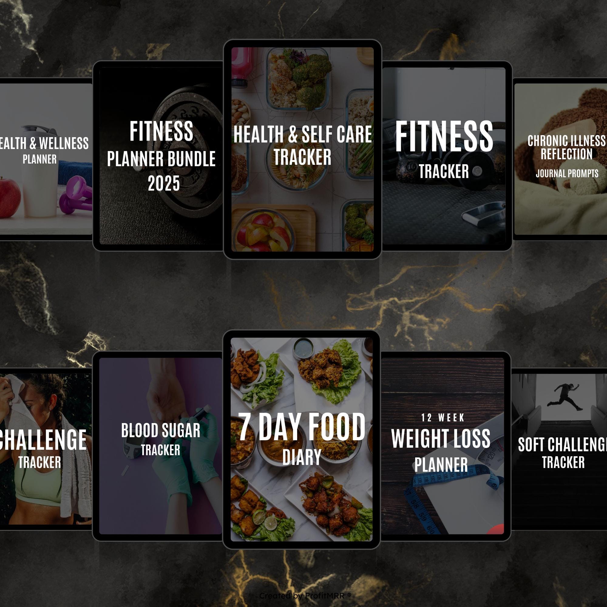 Premium Fitness Planner Collection PLR & MRR Rights - Image 4