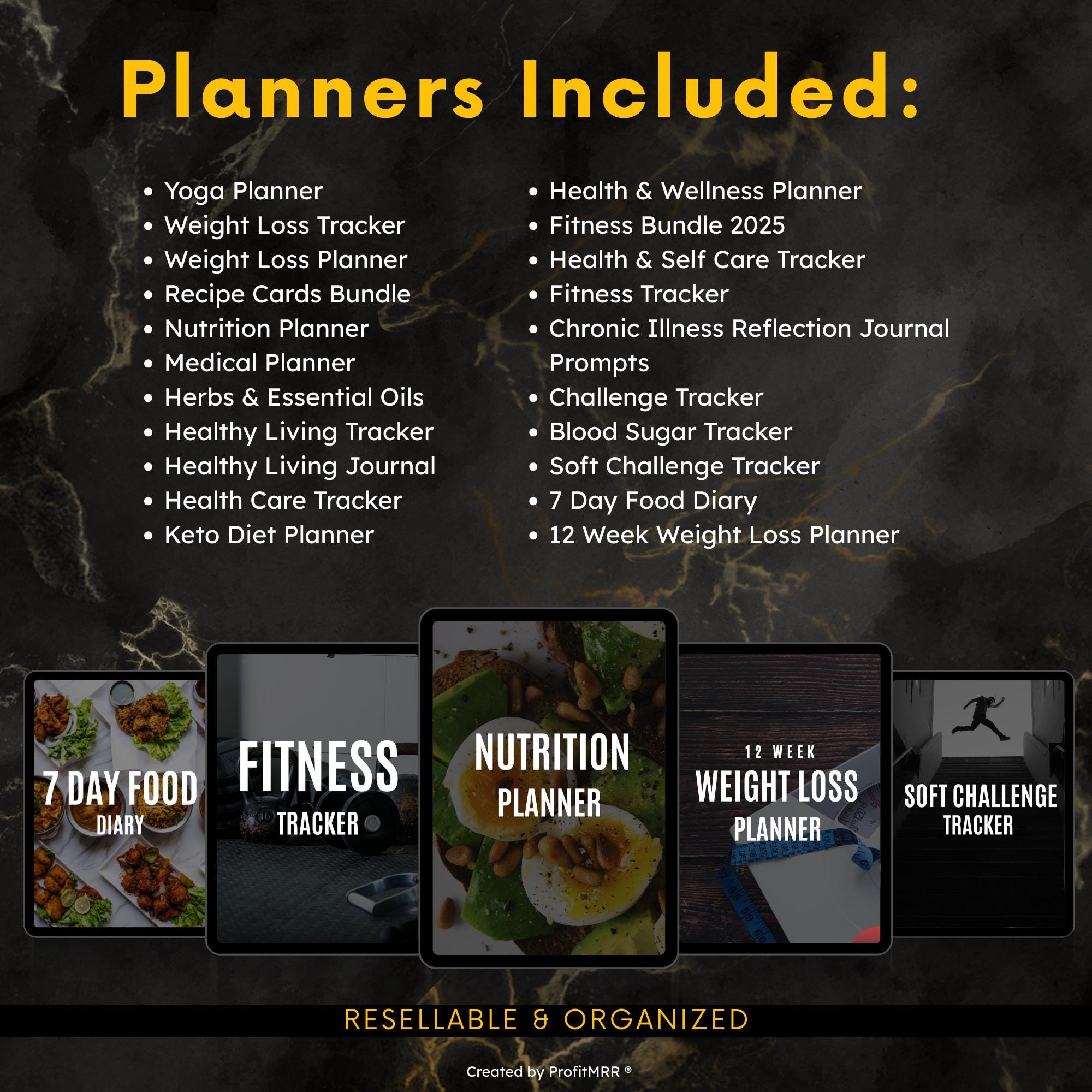 Premium Fitness Planner Collection PLR & MRR Rights - Image 3