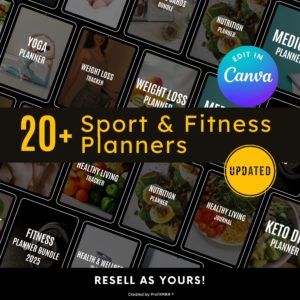 Premium Fitness Planner Collection PLR & MRR Rights