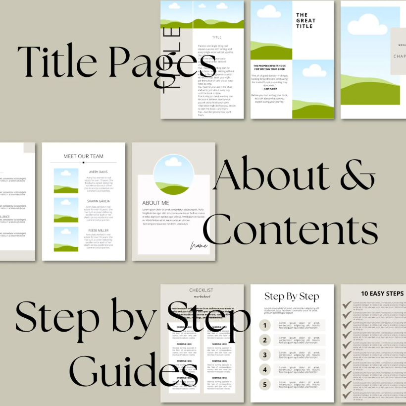Canva eBook Template, Course WorkBook Template, How to Create e-Book, 250 page book Template - Image 5