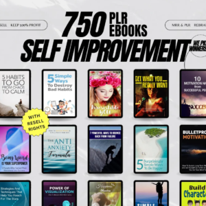 EBOOKS Self Improvement Bundle/750 Digital Books With Resell Rights/Ebook Bundle PLR & MRR Rights