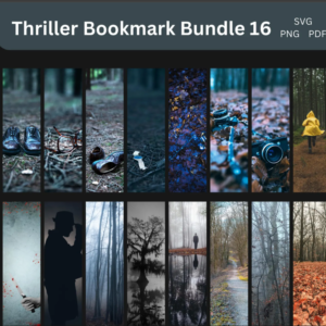 Thriller Bookmark Bundle, Horror Crime Thriller Bookmarks - Digital, downloadable bookmark PLR & MRR Rights