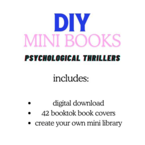 Psychological Thriller DIY MiniBooks DIGITAL PDF Printout PLR & MRR Rights