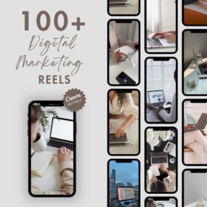 110+ Digital Marketing Videos for Instagram Reels, Faceless Digital Marketing Videos Master Resell Rights, MRR/PLR, Canva