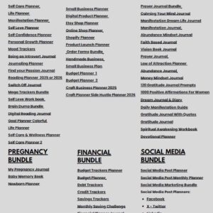 7500+ Canva Planner Pages 2026 Bundle PLR MRR Editable Planners Journals Trackers | Digital Products