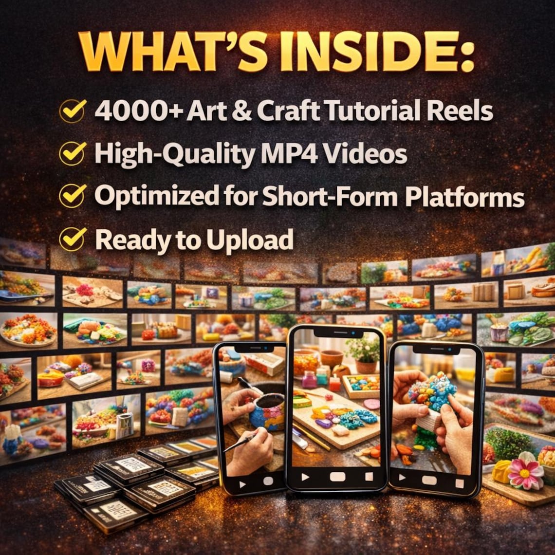4000+ DIY Art & Craft Reels PLR MRR | Digital Download Content for Instagram TikTok YouTube - Image 4